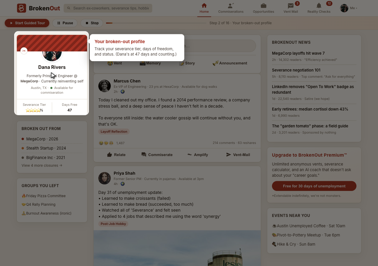 BrokenOut — The Professional Network for People Who Broke Out